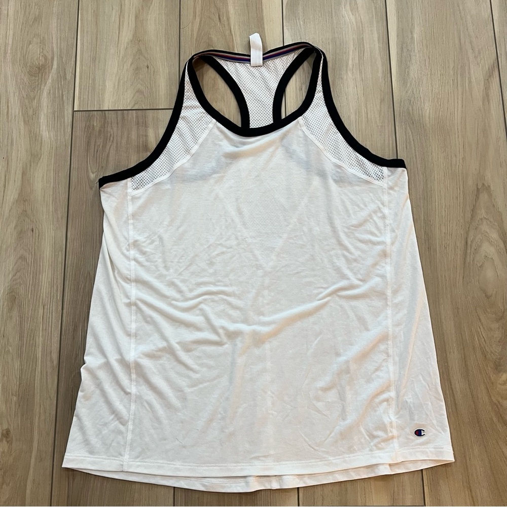 Champion Black & White Tank Top Size L – Sporty Athletic / Casual Athleisure